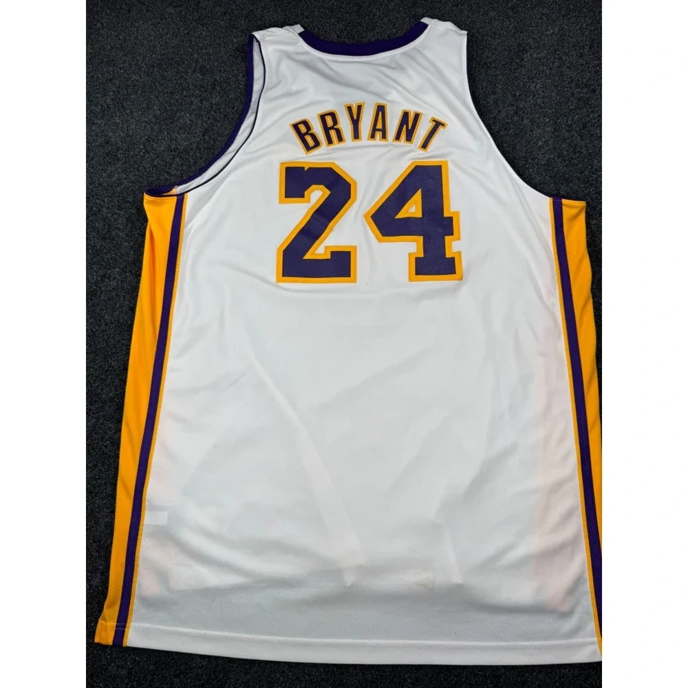 Adidas Kobe Bryant #24 Los Angeles Lakers Swingman Jersey White Mens 2XL
